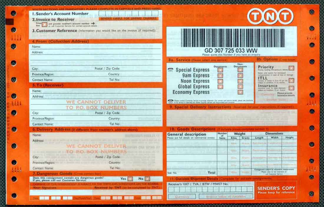 federal express tracking permission slip to allow delivery